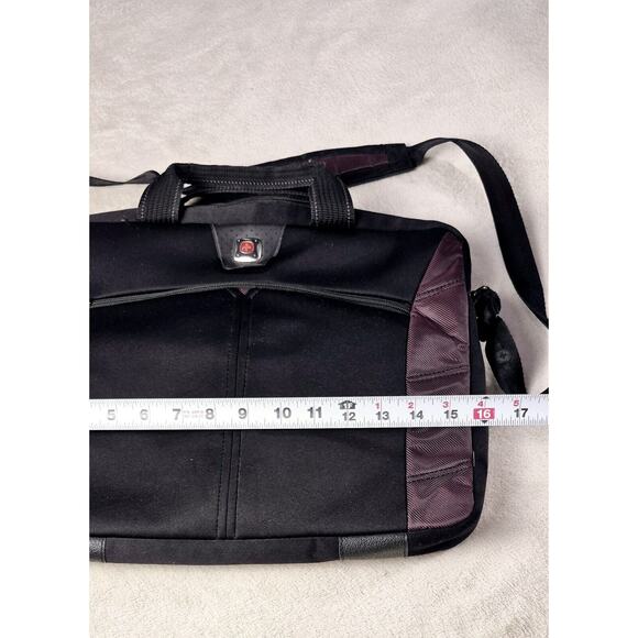 Swiss Gear Wenger padded laptop bag briefcase shoulder strap 18" x 13" black - Picture 11 of 13